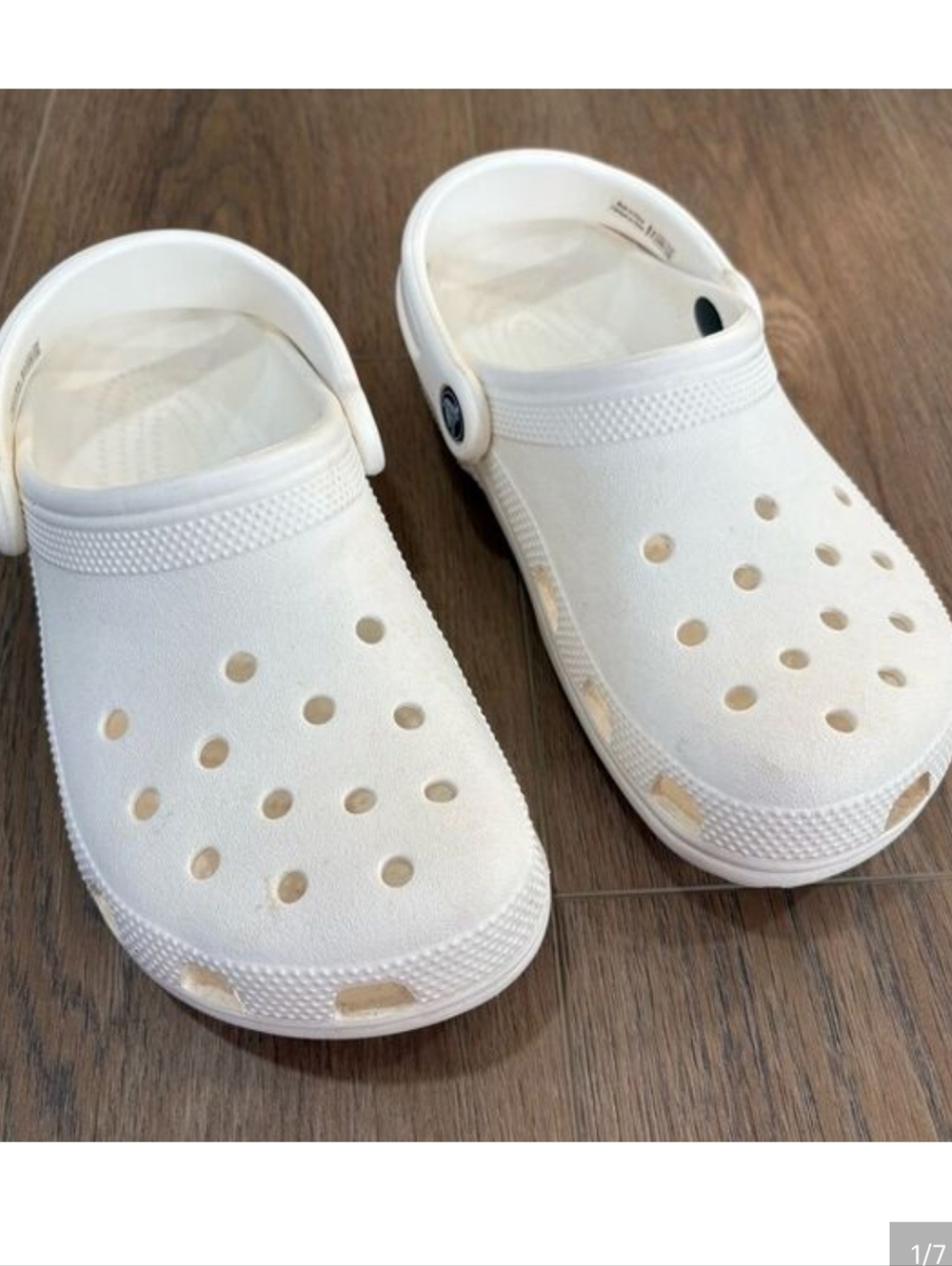 CROCS Classic White Clogs Eva Slip On Mens 4 Women’s 6